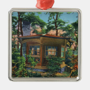 Mark Twain's Study at Quarry Boerderij, East Hill Metalen Ornament