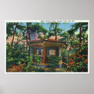 Mark Twain's Study at Quarry Boerderij, East Hill Poster