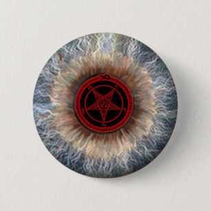 MARK van de DUIVEL EYEBALL Ronde Button 5,7 Cm