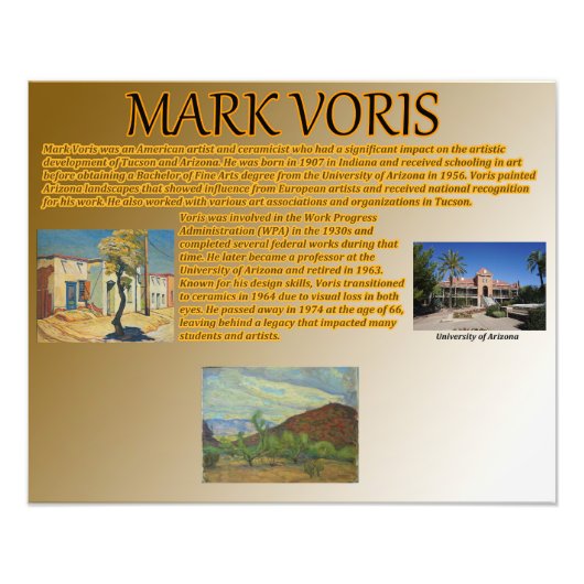 Mark Voris Foto Afdruk (Voorkant)
