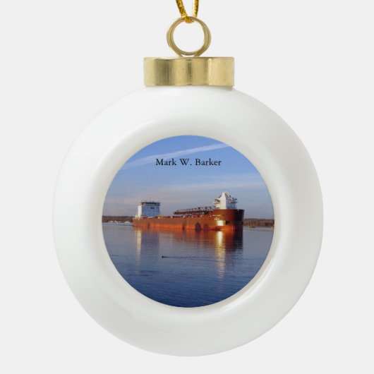 Mark W. Barker ball of snowflake ornament (Voorkant)