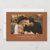 Mark Your Calendars Terracotta Curved Frame Photo Save The Date (Achterkant)
