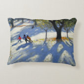 Markeaton Park vroege sneeuw Decoratief Kussen (Achterkant)