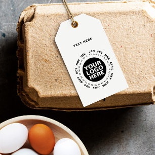 Markeer de datum - Logo Calendar Hang Label Wit Cadeaulabel