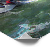 Marker Sketch of Racing Sailships in Rough Zeeen Poster (Hoek)