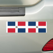 Markering Dominicaanse Republiek Bumpersticker (Op auto)