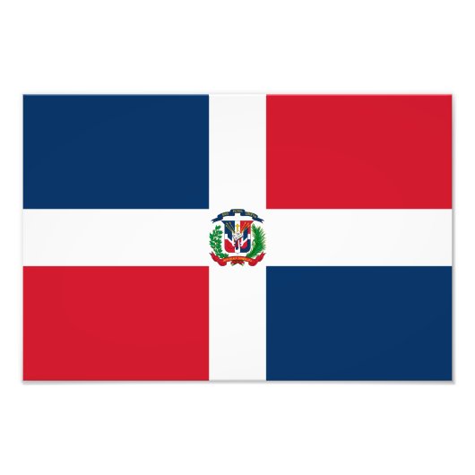 Markering Dominicaanse Republiek Foto Afdruk (Voorkant)