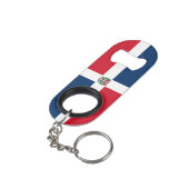 Markering Dominicaanse Republiek Mini Flessenopener (Achterkant Gekanteld)