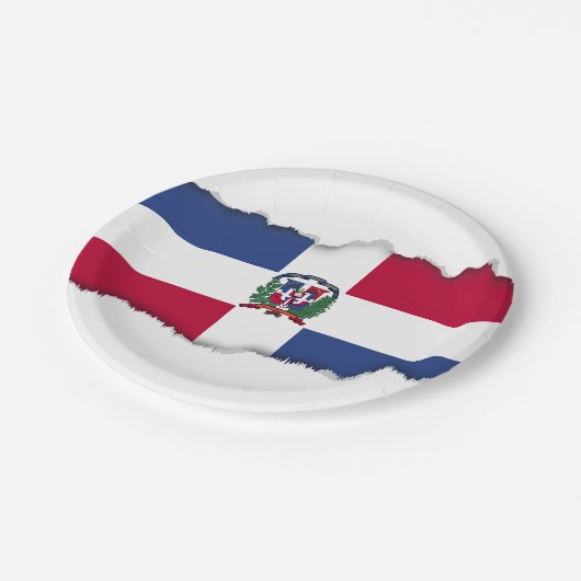 Markering Dominicaanse Republiek Papieren Bordje (Gekanteld)