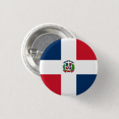 Markering Dominicaanse Republiek Ronde Button 3,2 Cm (Voorkant /achterkant)