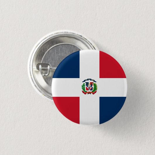 Markering Dominicaanse Republiek Ronde Button 3,2 Cm (Voorkant /achterkant)