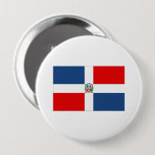 Markering Dominicaanse Republiek Ronde Button 4,0 Cm (Voorkant /achterkant)