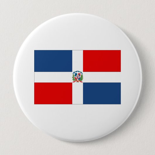 Markering Dominicaanse Republiek Ronde Button 4,0 Cm (Voorkant)