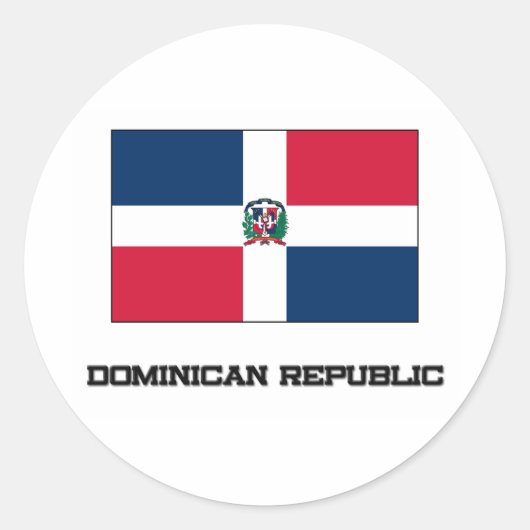 Markering Dominicaanse Republiek Ronde Sticker (Voorkant)
