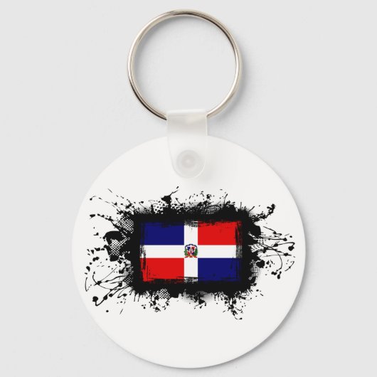 Markering Dominicaanse Republiek Sleutelhanger (Voorkant)