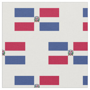 Markering Dominicaanse Republiek   Witte achtergro Stof
