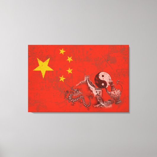Markering en symbolen van China ID158 Canvas Afdruk (Voorkant)