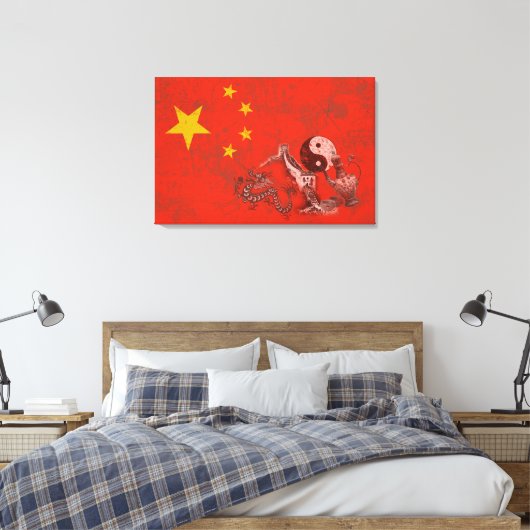 Markering en symbolen van China ID158 Canvas Afdruk (Insitu (Slaapkamer))