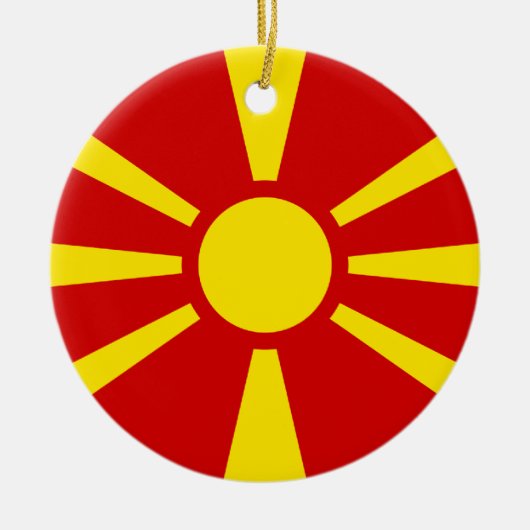 Markering Macedonië Keramisch Ornament (Voorkant)