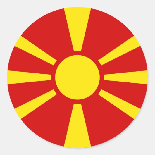 Markering Macedonië Ronde Sticker (Voorkant)