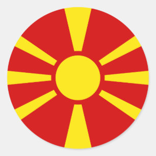 Markering Macedonië Ronde Sticker