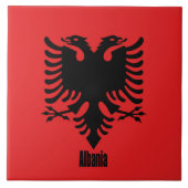 Markering van Albanië, geëtiketteerd Tegeltje (Voorkant)