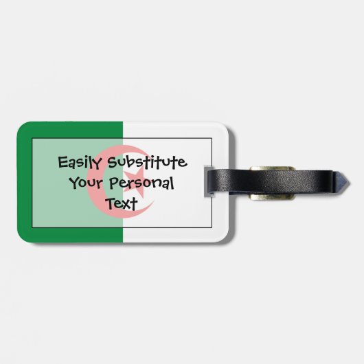 Markering van Algerije - Easy ID Bagagelabel (Achterkant horizontaal)