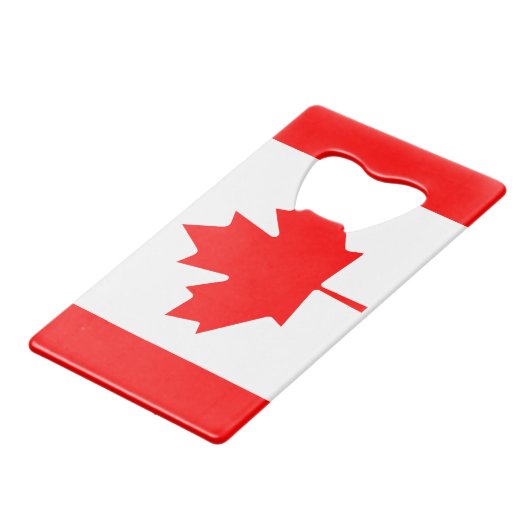 Markering van Canada Creditcard Bottle Open Kredietkaart Flessenopener (Achterkant Gekanteld)