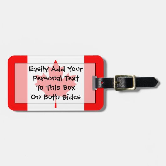 Markering van Canada Personal Easy ID Bagagelabel (Voorkant horizontaal)