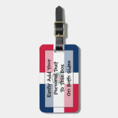Markering van de Dominicaanse Republiek (Easy ID P Bagagelabel (Voorkant verticaal)