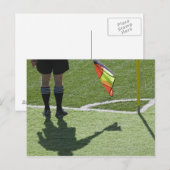 Markering van de voetbalscheidsrechter briefkaart (Voorkant / Achterkant)