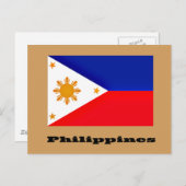 Markering van het aangepaste Filippijnse ontwerp Briefkaart (Voorkant / Achterkant)