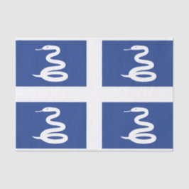 Markering van het papiertje van Martinique Tissuepapier