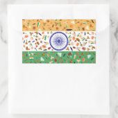 Markering van India met cultuurgoederen Rechthoekige Sticker (Tas)