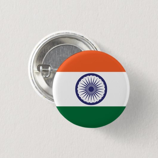 Markering van India Ronde Button 3,2 Cm (Voorkant /achterkant)