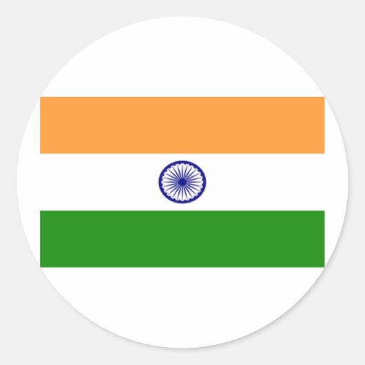 Markering van India Ronde Sticker (Voorkant)