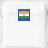Markering van India Vierkante Sticker (Tas)