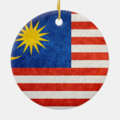 Markering van Maleisië Keramisch Ornament (Achterkant)