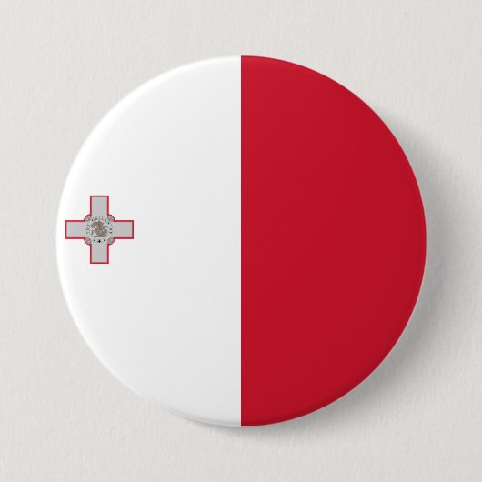 Markering van Malta Ronde Button 7,6 Cm (Voorkant)