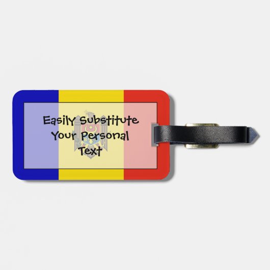 Markering van Moldavië - Easy ID Personal Bagagelabel (Achterkant horizontaal)