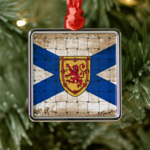 Markering van Nova Scotia Metalen Ornament
