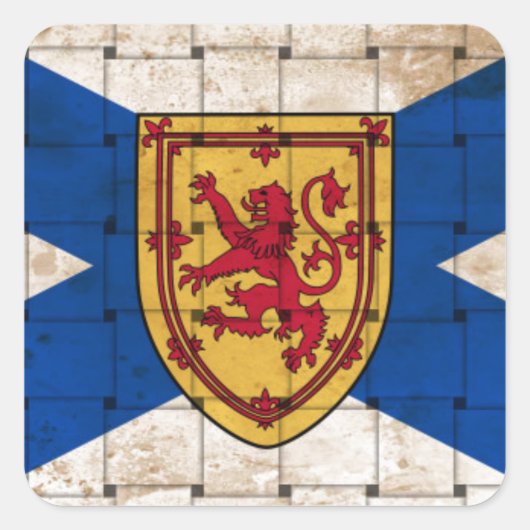 Markering van Nova Scotia Vierkante Sticker (Voorkant)