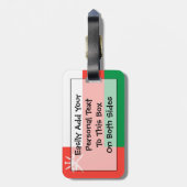 Markering van Oman Easy ID Personal Bagagelabel (Achterkant verticaal)