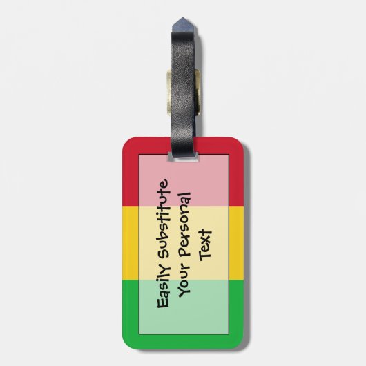 Markering van persoonlijke identiteitskaart van Ma Bagagelabel (Achterkant verticaal)