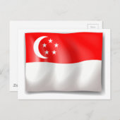 Markering van Singapore Briefkaart (Voorkant / Achterkant)