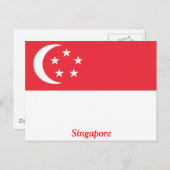 Markering van Singapore Briefkaart (Voorkant / Achterkant)