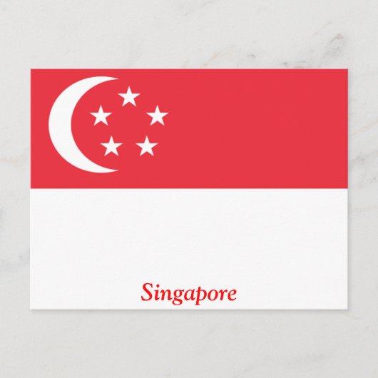 Markering van Singapore Briefkaart (Voorkant)