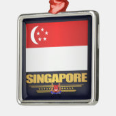 Markering van Singapore Metalen Ornament (Links)