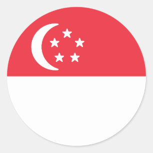 Markering van Singapore Ronde Sticker