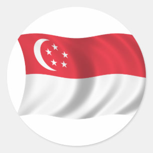 Markering van Singapore Ronde Sticker